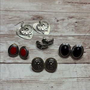 LR Lady Remington 2 Pair & 3 Other Silver Tone Sets